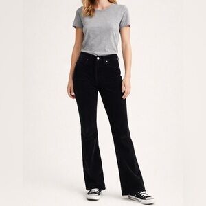 Levi’s Black Corduroy Pants Women’s Size 25 High Rise Straight Leg NWT